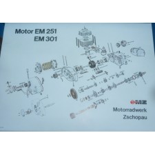 PLAKÁT - MOTOR MZ ETZ 250,300  - ( 82 X 57CM )